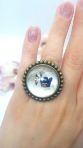 Bague réglable en métal bronze