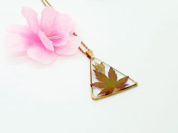 Collier origami grue or