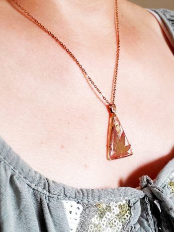 Collier origami grue or